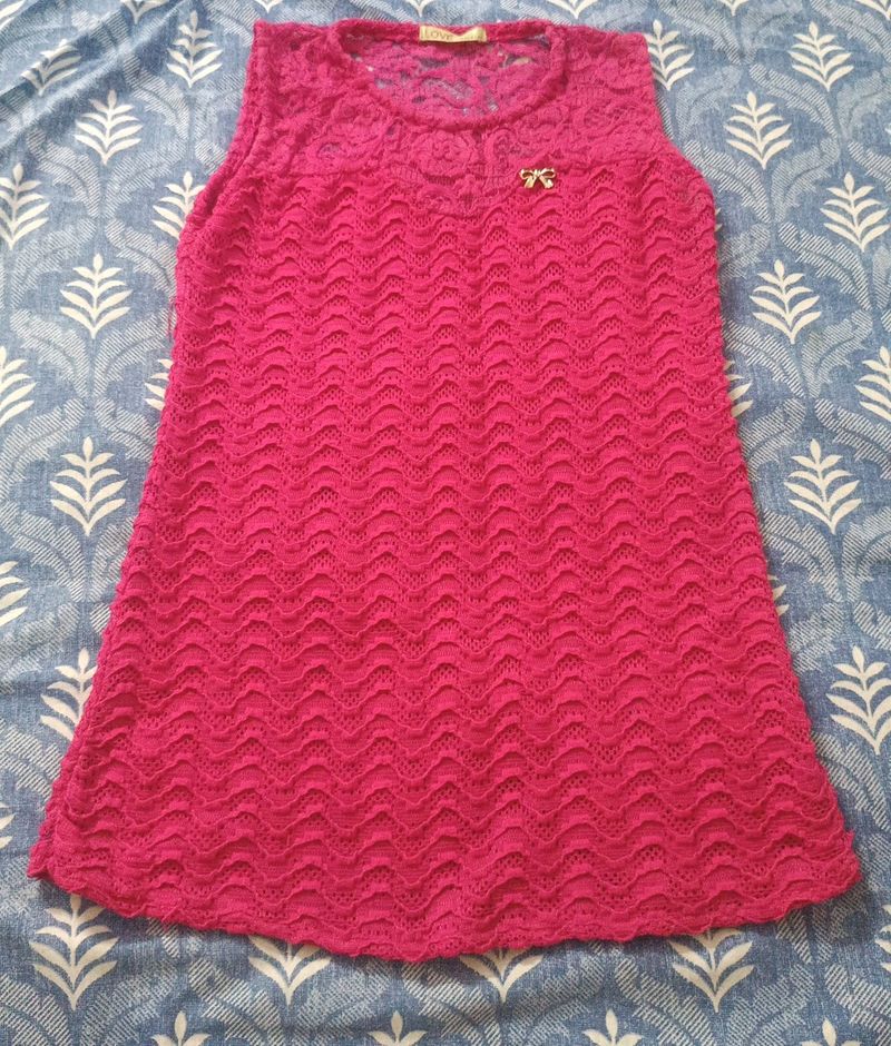 Net Cut Sleeve Top