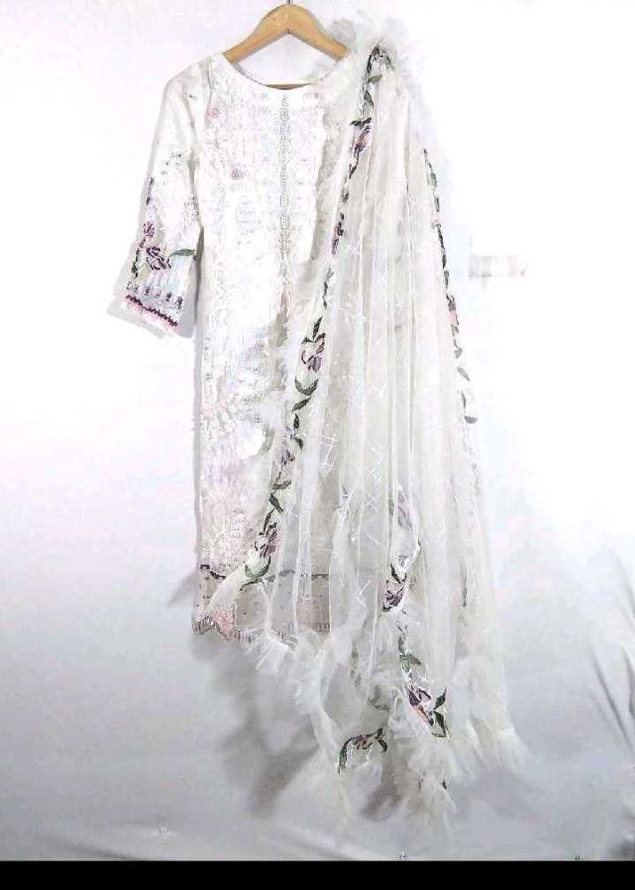 Just Like New Pakistani Suit Pant &amp; Ruffled Dupatt