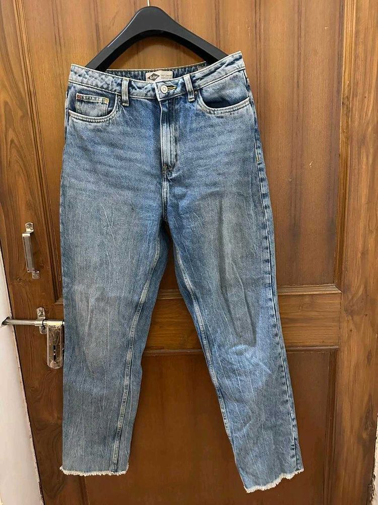 Straight Leg Denim Jeans