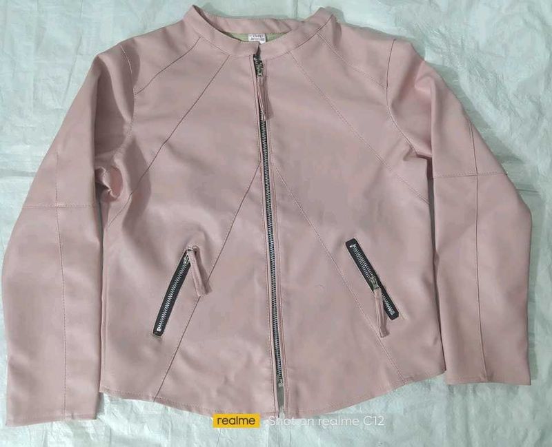 Pink Moto Fox Leather Jacket