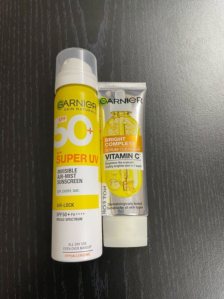 Garnier Sunscreen SPF 50+ &amp; Vitamin C Face Wash