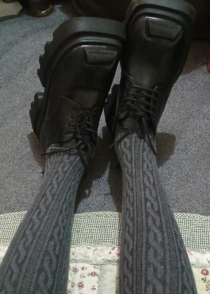 Chunky Gothic Platform Derby Shoes