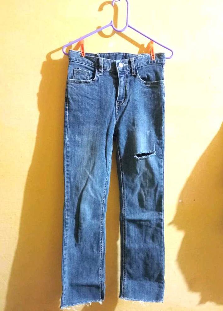 Ripped Knee Denim Jeans