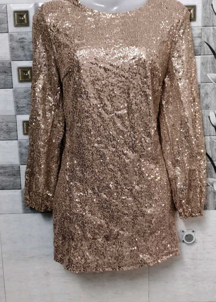 Sequin Long Sleeve Party Dress