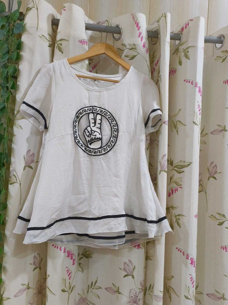 Cute White Graphic Tee