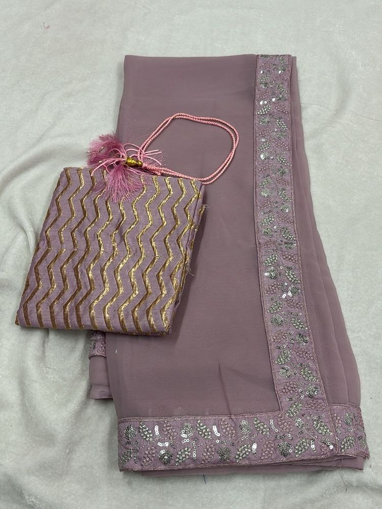 Elegant Lavender Saree
