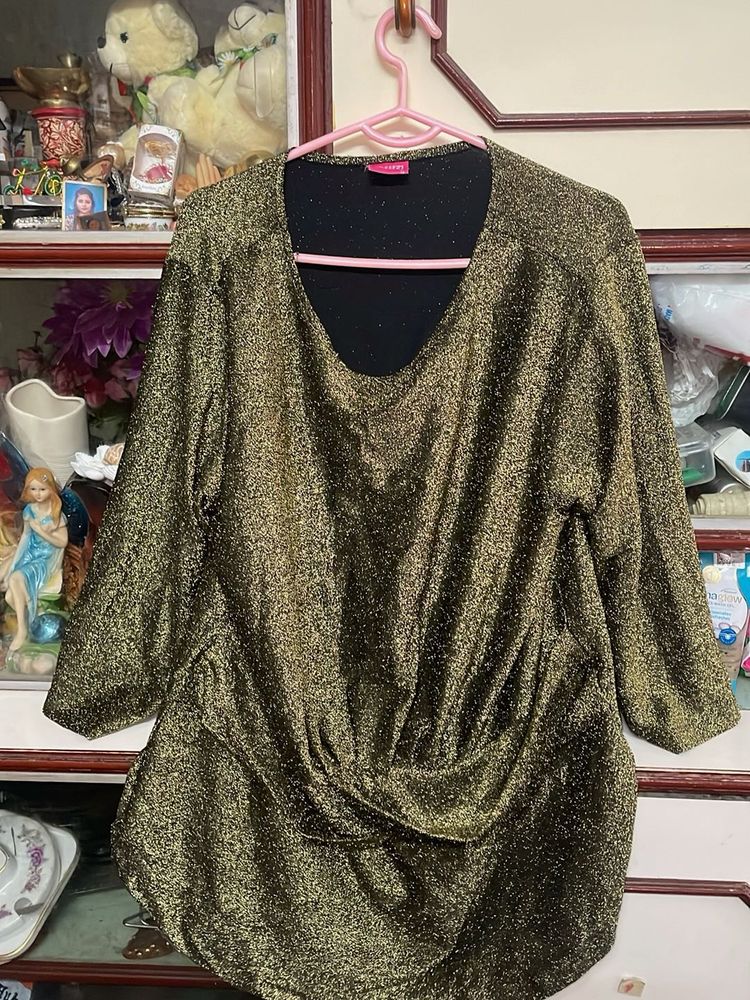 Sparkly Black Top For Party Wear