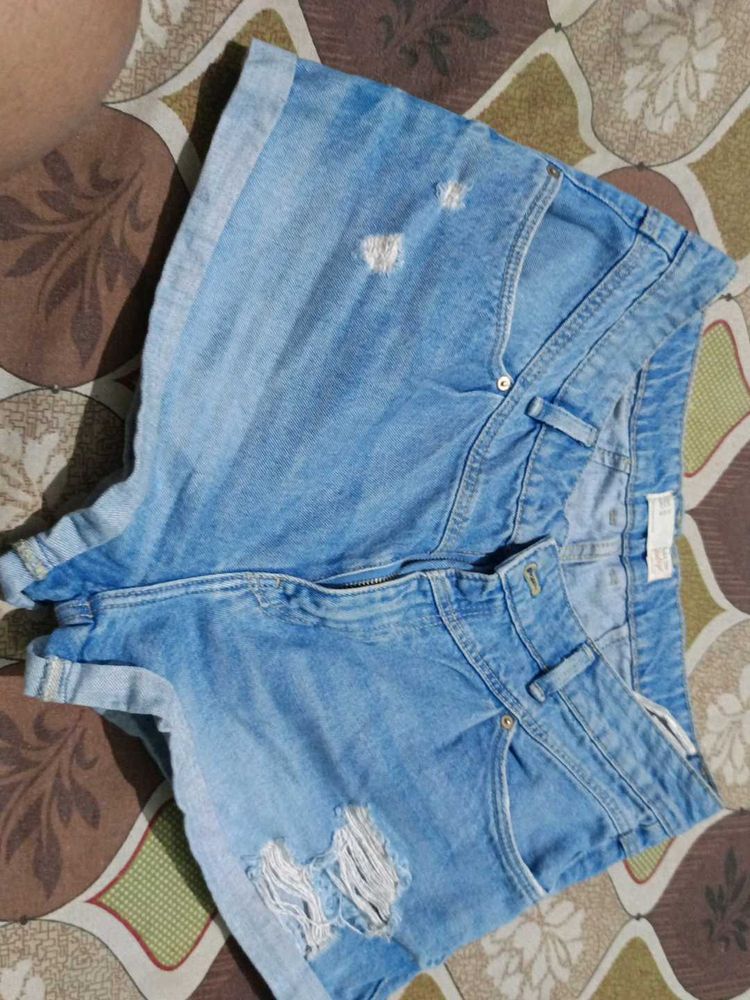 Ripped Shorts By Zara Vintage Collection