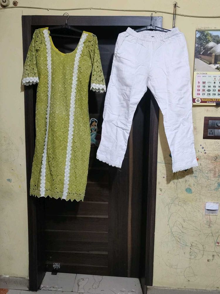Green Kurta Set pakistani look