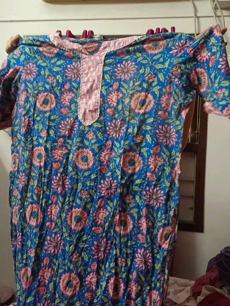 Floral Print Kurta