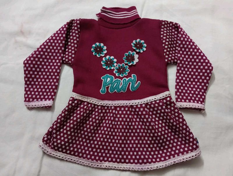 lovely maroon Kid dress