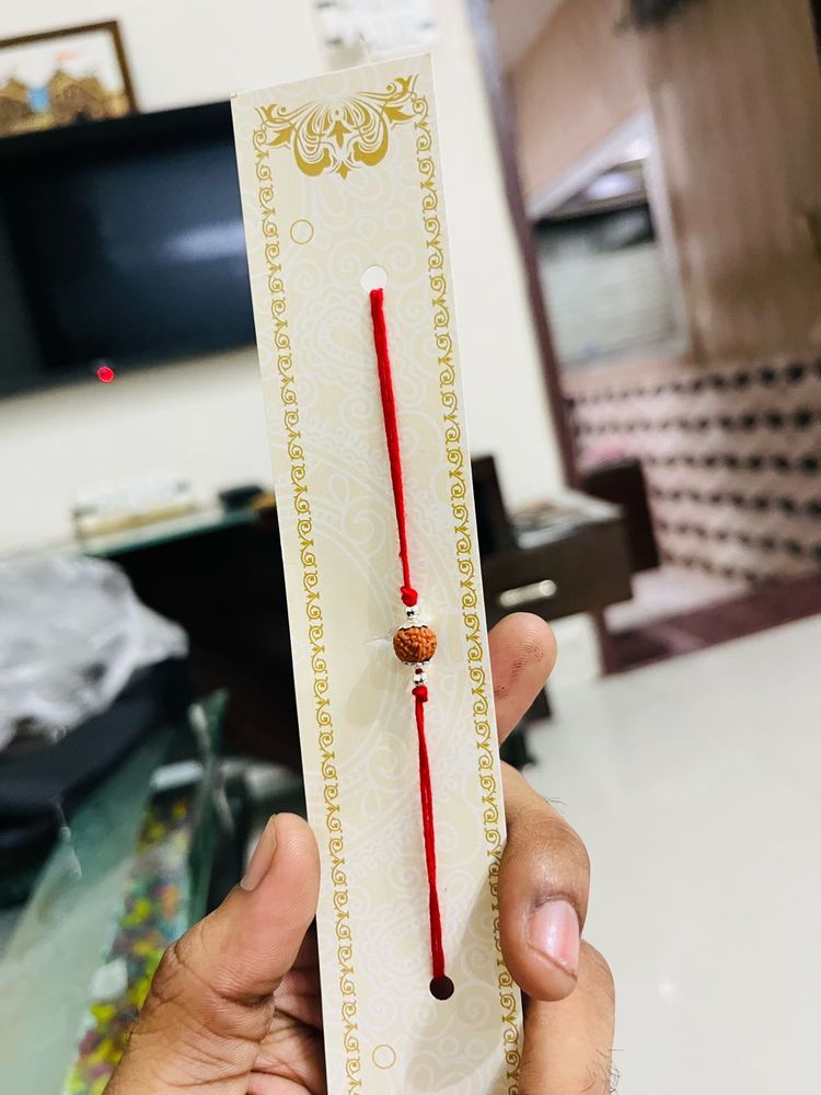 Pure Silver Rudraksh Rakhi