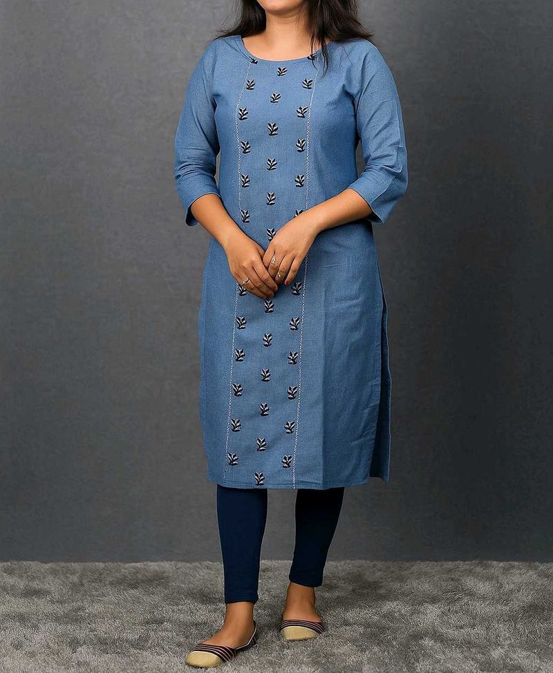 Denim Look Kurta