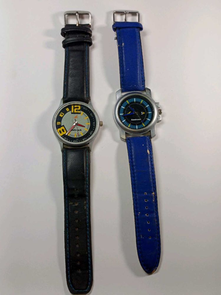 Two Vintage Timepieces | Black and Blue
