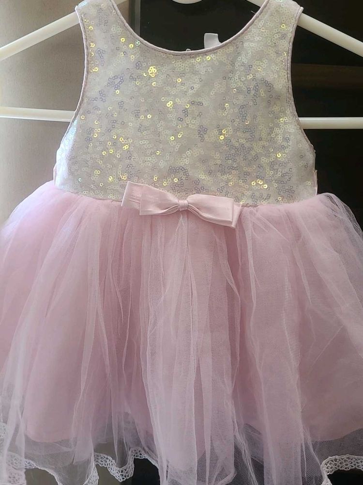 Pink Sequin Tulle Dress