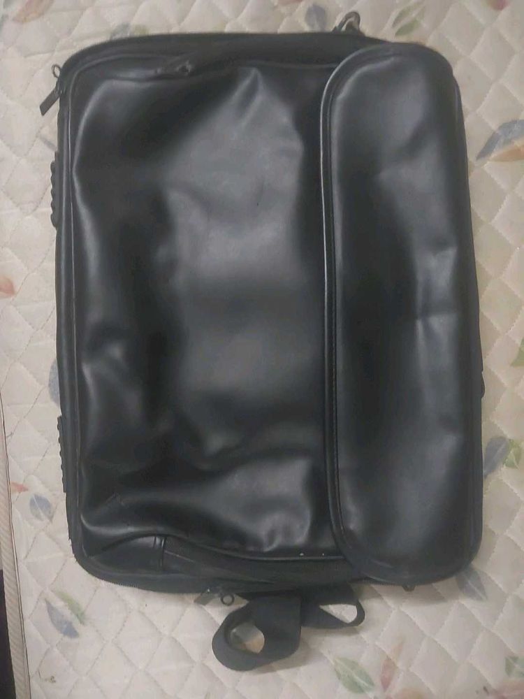 Black Laptop Leather Bag