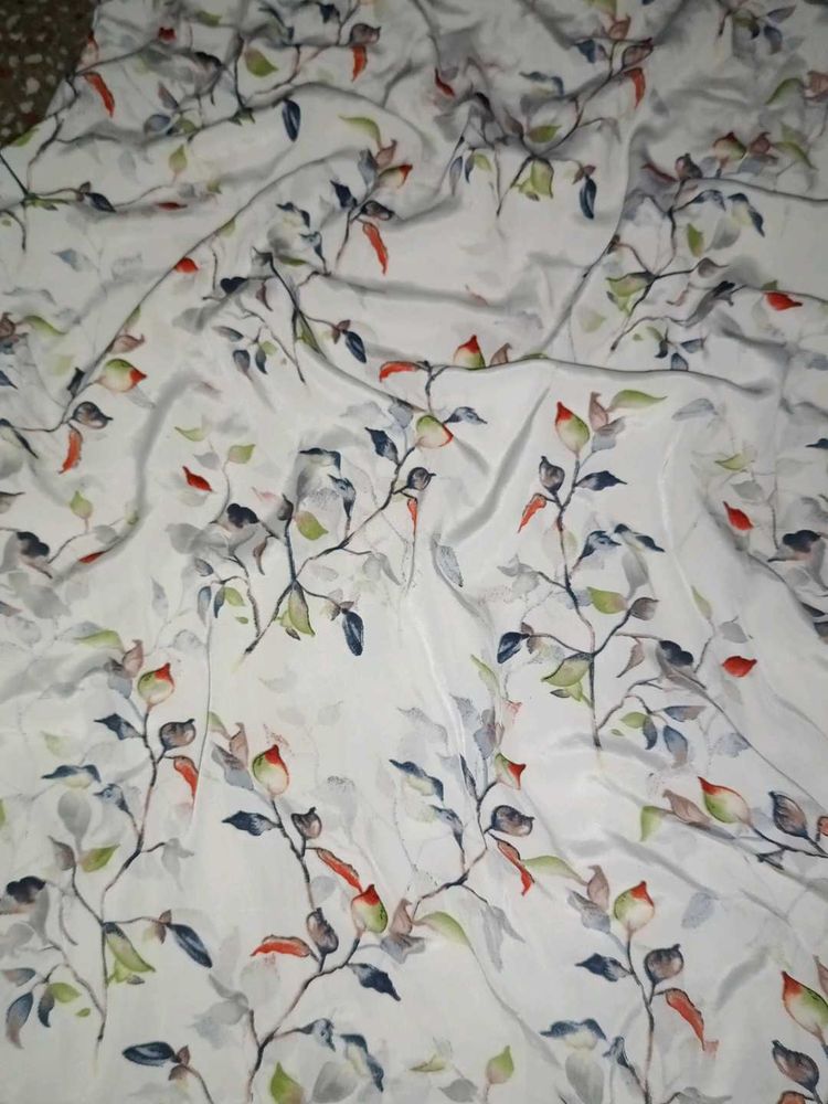 White Silk Suit Plazzo With Dupatta