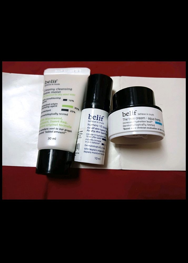 Belif Pack Of 3 Skincare Items