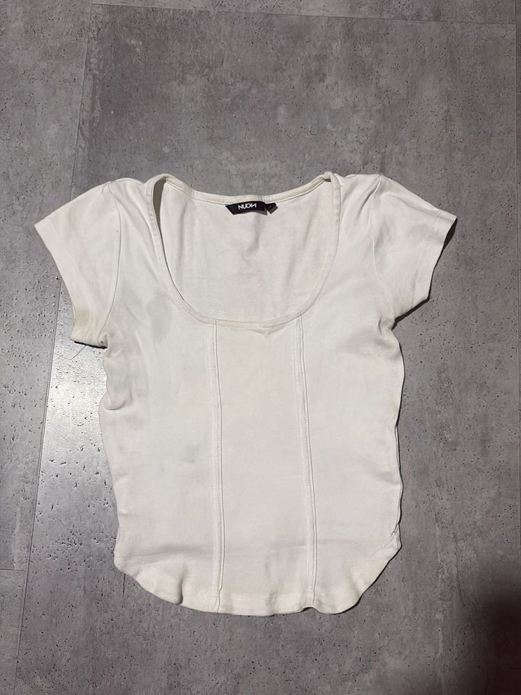 White Corset Crop top