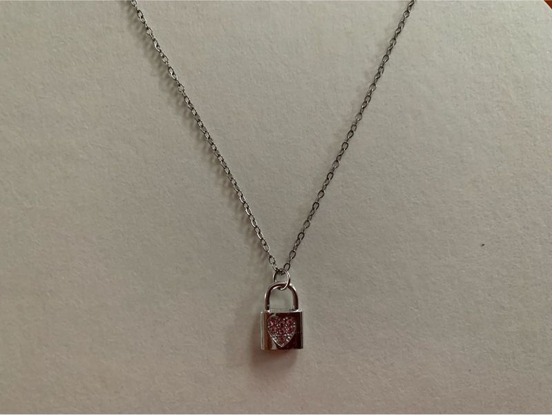 Silver Love Lock Necklace