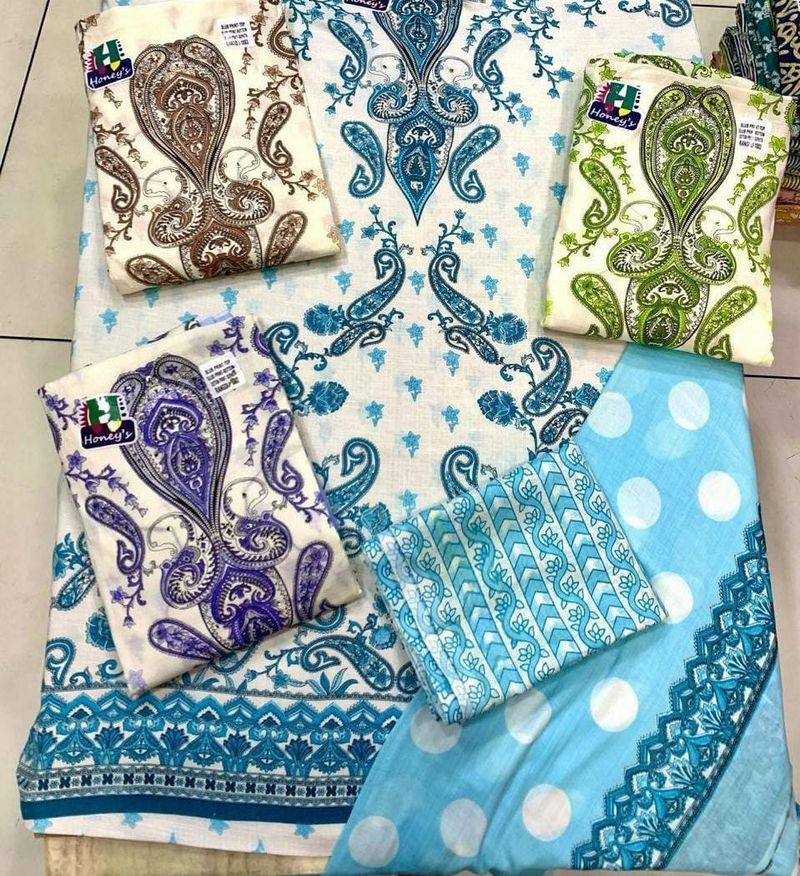 Pakistani Printed Unstitched Salwar Kameez Fabric