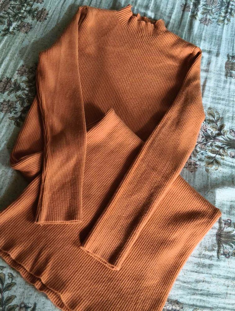 Ribbed Mock Neck Bodycon Dress