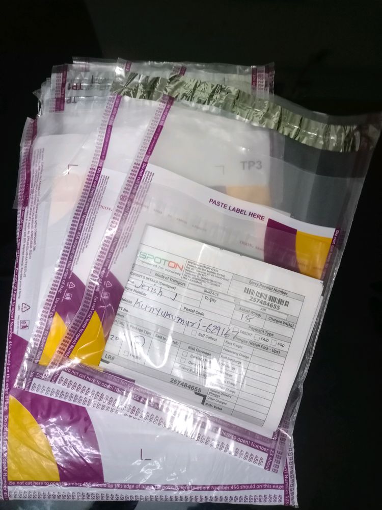 💥&#39;25&#39; - 6.5x8 Meesho Transparent Courier Bags-POD