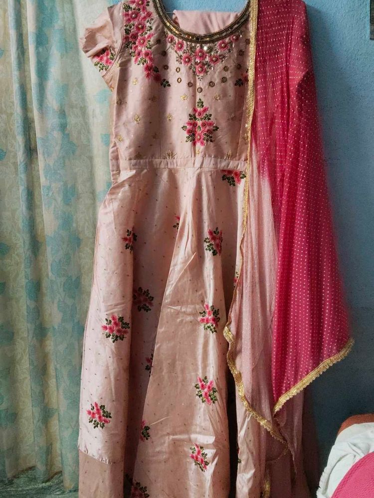Elegant Ethnic gown with dupatta