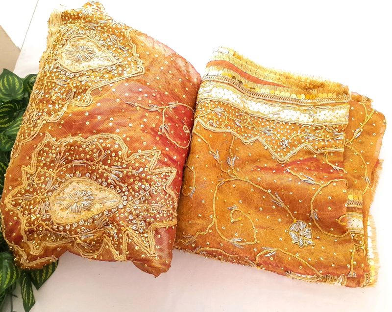 Multicolor Embroidered Skirt &amp; Dupatta (Women&#39;s)