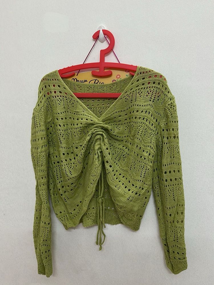 Green Knit Top