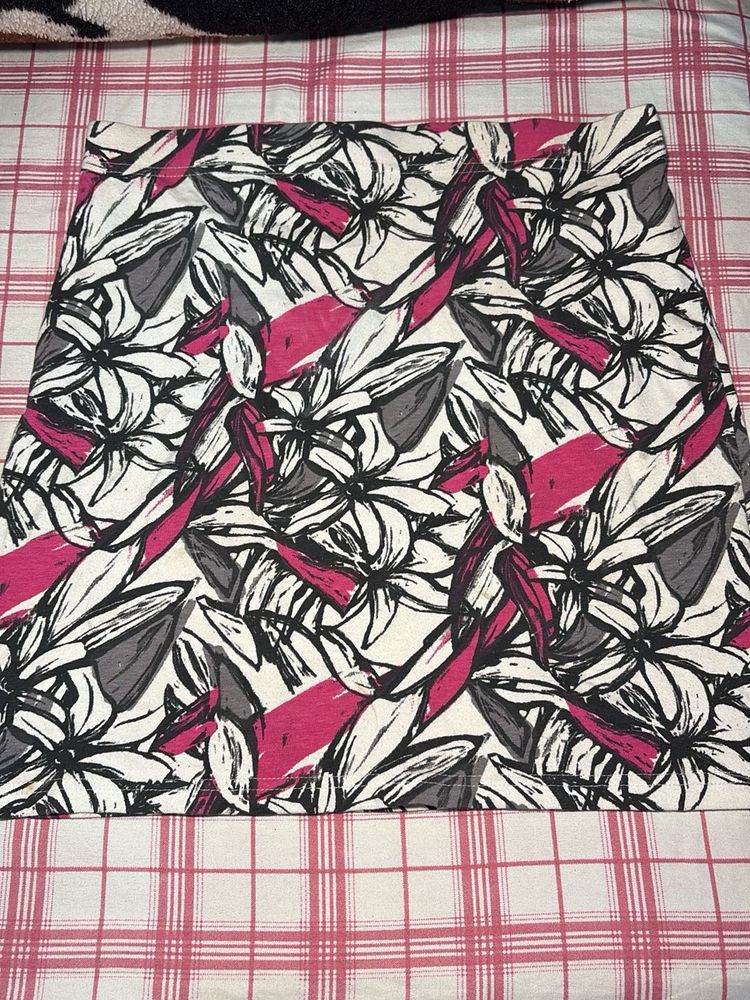Floral Print Mini Skirt