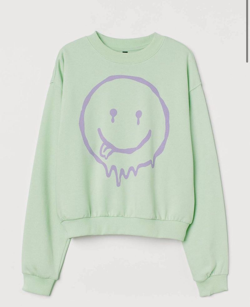 Smiley Face Graphic Sweatshirt