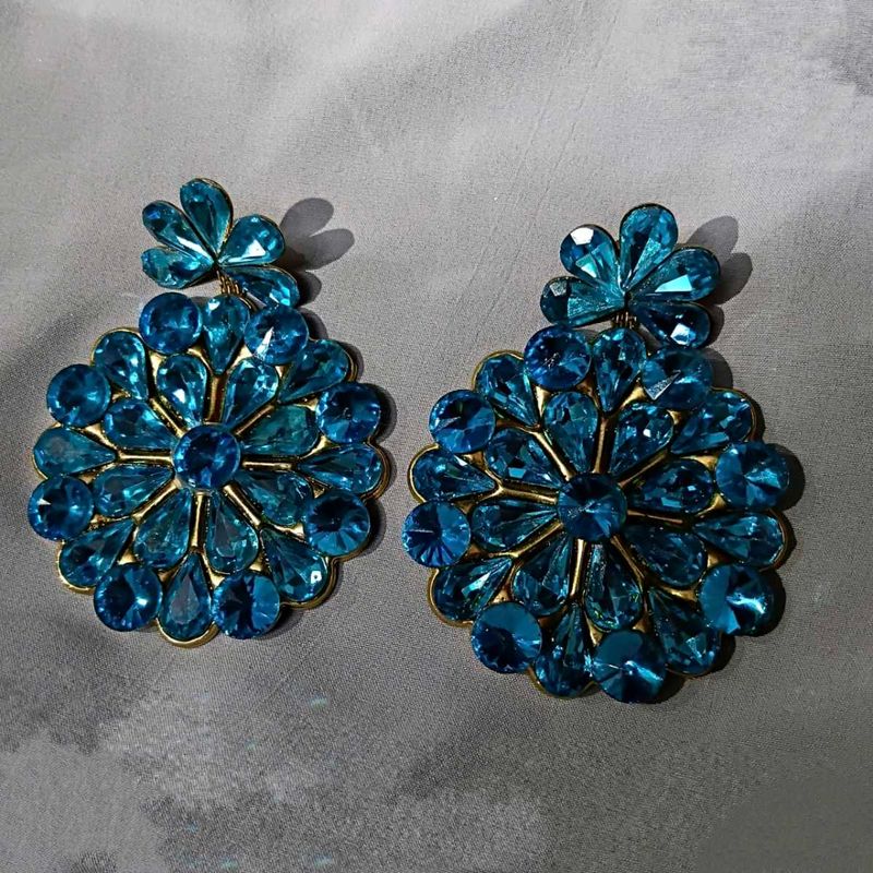Statement Blue Earrings