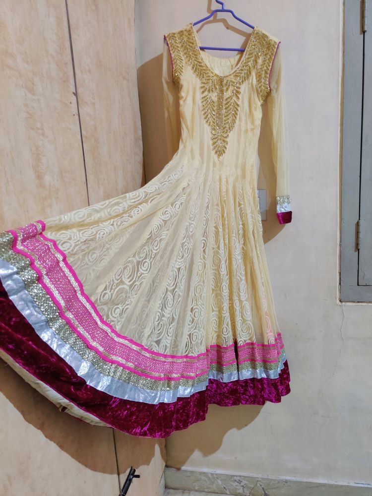 Anarkali Set With Pant &amp; Dupatta