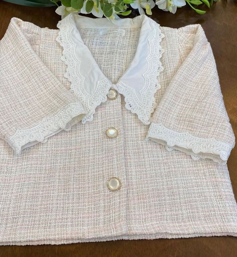 Cute Girls&#39; Tweed Jacket