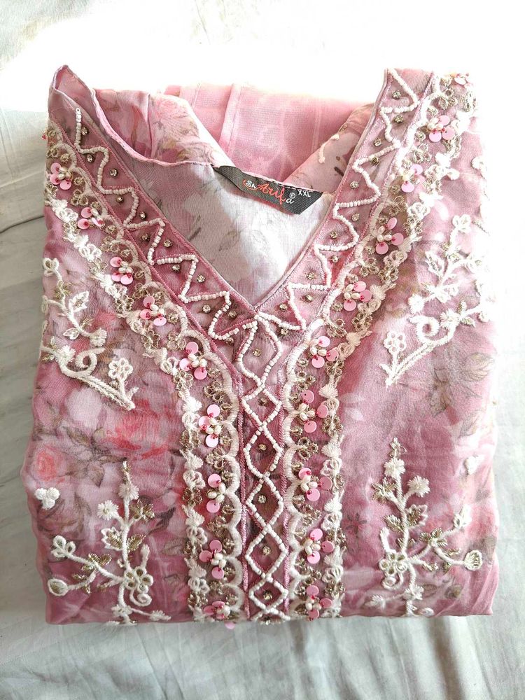 Pink Embroidered Salwar Kameez