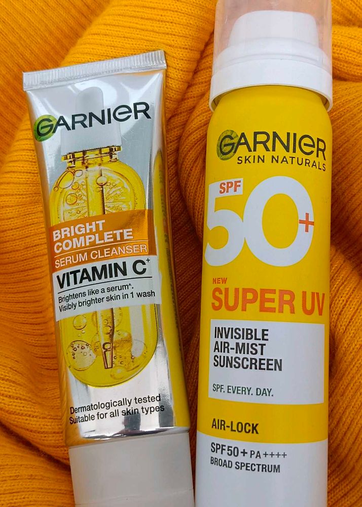 Garnier Vitamin C Facewash+ Sunscreen Spray