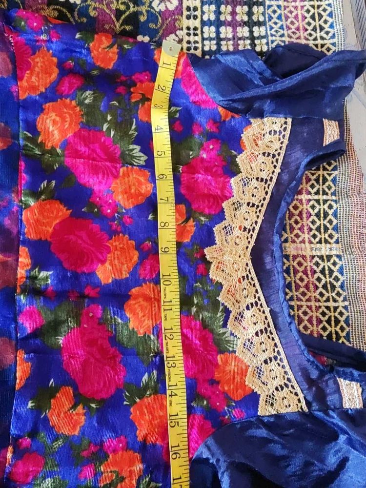 Blue Flower Net Gown