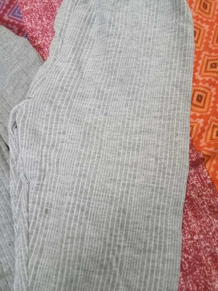 Gray Striped Leggings and shirt for kids