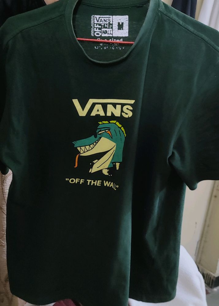 Green Vans Oversized T Shirt  Medium Size