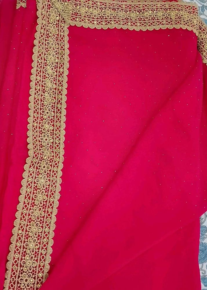 Beautiful Hajar Booti Saree With Stich Blouse