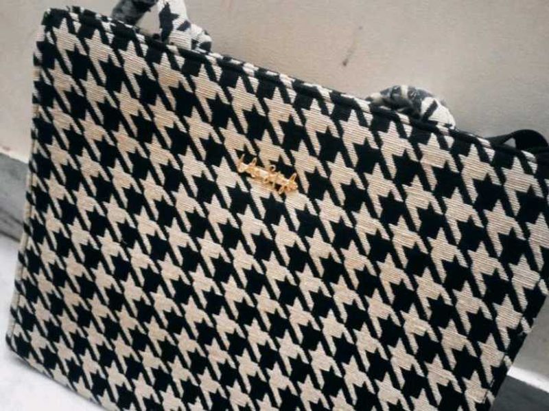Houndstooth Tote Bag