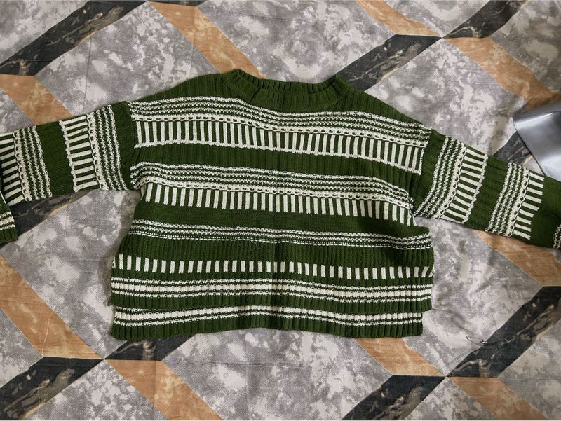 Striped Crop Sweater