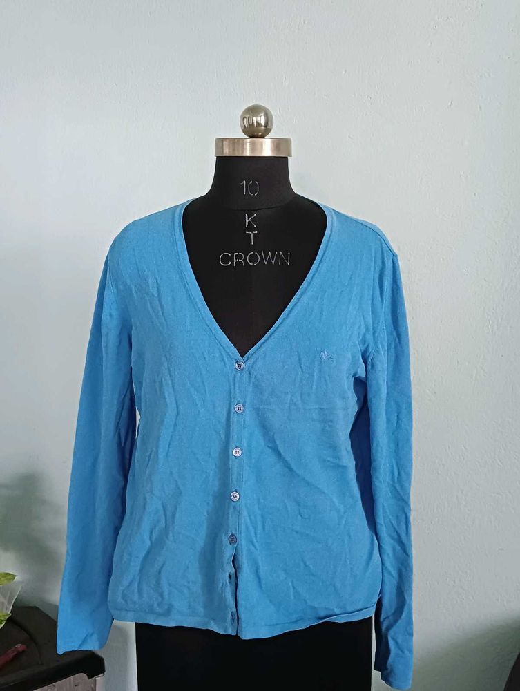 Blue Cardigan Sweater