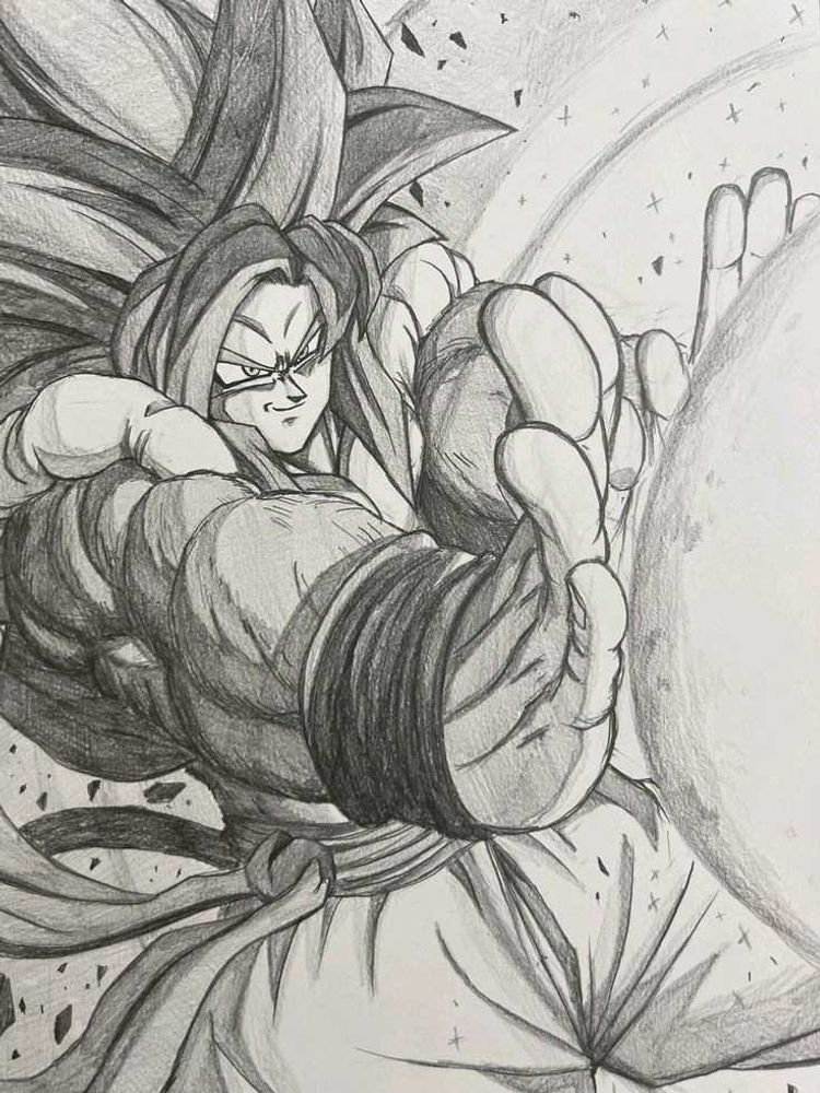 Goku Sketch A4 Size