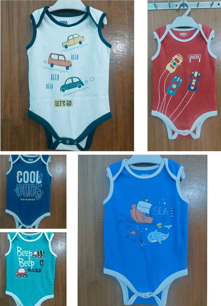 Cute Baby Bodysuit Set - 5