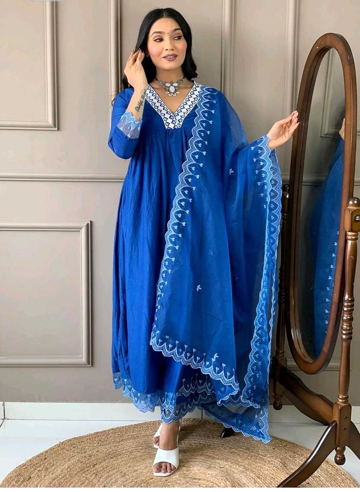 Blue Silk Kurta Set