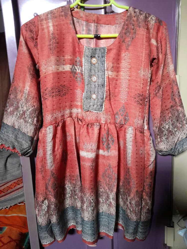 Stylish Printed Woolen Kurti💖