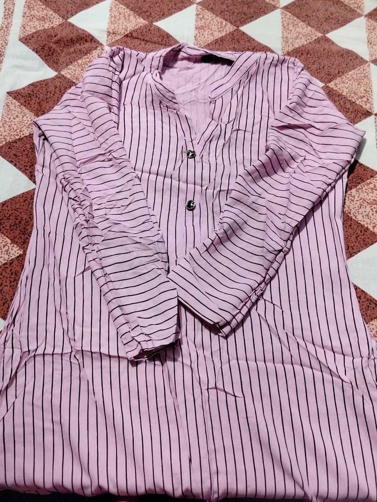 Striped Pink Kurta