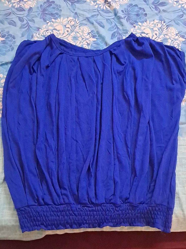 Blue Blouson Top